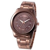 IEason,Womens Stainless Steel Sport Quartz Hour Wrist Analog Watch (Brown)