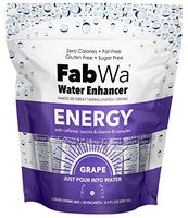 Fabwa Energy Water Enhancer, Grape, 30 Count