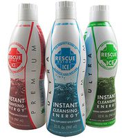 5 Pack - Rescue Detox ICE Instant Cleansing Energy Blueberry, Acai Berry, Raspberry Blue 32 Fl with Free Im Baked Bro and Doob Tubes Sticker