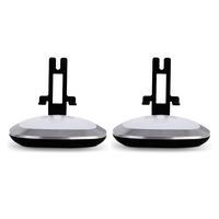 Flexson Lighted Desktop Speaker Stands for Sonos Play 1 with USB Charger - Pair (Black)