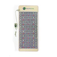 HealthyLine PEMF Infrared Heating Pad - Photon Light Therapy - Amethyst Jade Tourmaline Healing Crystals - TAJ Mat (76in x 32in Full-Body Large)