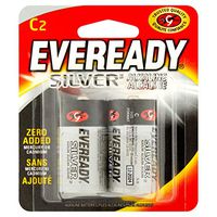 2 Pack, Eveready Silver C Batteries Premium Alkaline Carded Fresh Exp:2024