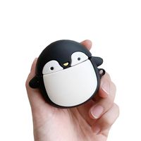 ICI-Rencontrer 3D Vivid Distinctive North Pole Penguin Cartoon Animals Case For Airpods Pro, Cute Wireless Charging Earphone Accessories Soft Silicone Shockproof Protector For Kids Girls Women