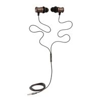 REYTID in-Ear Earphones Headphones - HD Sound - DEEP Bass with Metal 1-Button Mic - Compatible with iPhone and Android - Grey