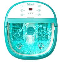 Belmint Foot Spa Bath Massager with Heat - Foot Massager Machine Feet Soaking Tub | Features Vibration, Spa, Roller, Massage Mode | 6 Pressure Node Rollers for Stress Relief - Upgraded Version