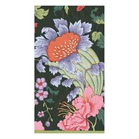 Caspari Chinese Silk Paper Guest Towel Napkins in Black, Two Packs of 15