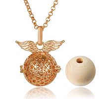 Potter Star Snitch Diffuser Necklace Essential Oil Wooden Beads Aromatherapy Pendant Necklace for women girl