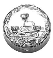 Sterling Silver Lotus Flower Pill Box