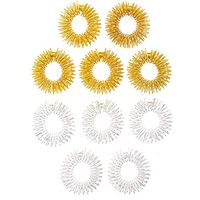 Ktyssp 10 Pcs Acupuncture Finger Massage Ring Health Care Body Acupressure Massager Set