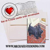 Michael Steddum Walk Scottish Terrier Note Card Set