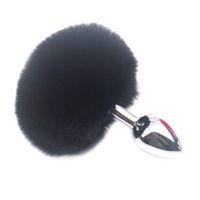 Mini Metal Aańus Plúg Imitation Rabbit Tail Plush Se#x Toy Cosplay for Women Men