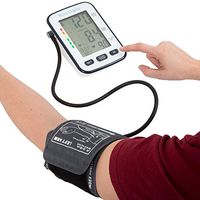 Bluestone Blood Pressure Cuff – Electronic Digital Upper Arm Heart Monitor with LCD Display Personal Health Tracker Device for Hypertension