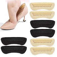 Heel Cushions Inserts, 4 Pairs Heel Pads Shoes Preventing Heel Rubbing and Slip Out Heel Protectors for Women and Men(2Pair Beige&2Pair Black)