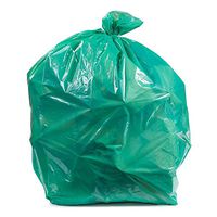 Plasticplace 64-65 Gallon Trash Can Liners for Toter │ 1.5 Mil │ Green Heavy Duty Garbage Bags │ 50” x 60” (50 Count)