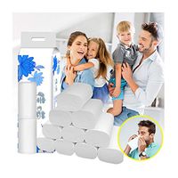 12 Rolls Silky & Smooth Soft Paper Towel, Home Kitchen Toilet Tissue, Professional Series Premium 4-Ply Solid Toilet Paper, Strong and Highly Absorbent & Elasticity Napkins Towels for Daily Use