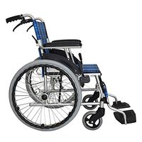 Wheelchair Medical Equipment Aluminium Self Propel Foldable and Lightweight, Ergonomic Design, Double Bearing Damping System, Seat Width 42cm,Suitable for Elders and People Who