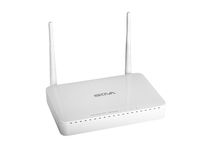 Skiva 4-Port 802.11n N300 WiFi Router with USB Storage Port (300 Mbps), WPS Button