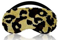 Comfortable Sleep Mask & Blindfold, Ultra-Soft Velvet Eyemask for Sleep, Travel, Shift Work & Meditation (Leopard)