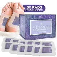 Foot Pads for Cleansing, Better Sleep, Increased Energy - 60 'Relaxing Lavender' Scented Bamboo Vinegar Patches - All Natural Ingredients, FDA Certified, Strong Adhesive, No Sticky Residue, 2-in-1 Pad