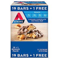 Atkins Snack Caramel Chocolate Nut Roll Pack (20 Bars)