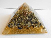 Prosperity Large Pyramid Crystal Orgone Energy Generator 7.83Hz/432Hz/528Hz/Advance Harmonics (2"H-51mm 3.5"B-89mm, Prosperity)