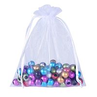 10 x 15cm White Organic Drawstring Bags Set Wedding Favors Party Gift Bags Empty Storage Pack Muslin Jewelry Pouch 50PCS/Set