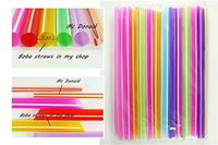 LIWEIKE 50 pcs 8.5" Boba Drinking Straws Party Smoothies Cocktail Milk Shakes Tea Bubble Jumbo Fat Giant