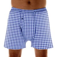 1-Pack Men's Navy Check Regular Absorbency Incontinence 2-in-1 Boxers Small (Waist 30-32)