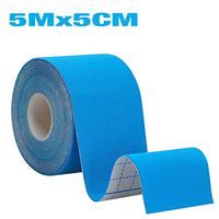 Lychee Kinesiology Tape Support Tape Roll 5mx5cm Sports Tape Waterproof Roll of Elastic Muscle Support Tape for Exercise, Sports & Injury Recovery (Blue)
