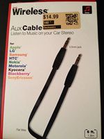 Just Wireless Aux Cable 3.5mm Jack Flat Wire 6 Ft