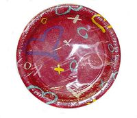 Disposable Heart Paper Plates - 96 Cnt.