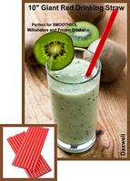 100 count RED Giant / Smoothie Straw 10.25 inch, Daxwell