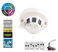 1080P 2.8mm Lens TVI /CVI /AHD/CVBS Hidden Covert Smoke Detector CCTV Camera (BNC)
