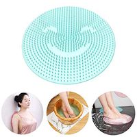 Lazy Bath Massage Pad Lazy Silicone Bath Massage Cushion Brush Wash Feet Pad Clean Dead Skin Artifact (Blue)