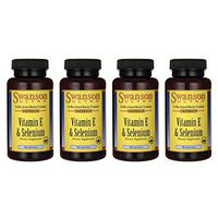 Swanson Vitamin E & Selenium 90 Sgels (4 Pack)