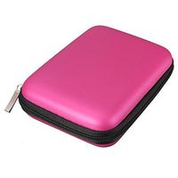Outflower Solid Color Hard Disk Drive Case Mobile Power Case Digital Product Packaging Rose Red