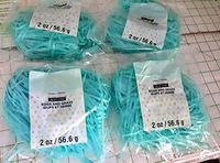 4 Bags of Aqua Plastic Easter Grass 2 oz per Bag = 8. oz. Total