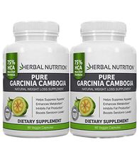 #1 Rated Garcinia Cambogia Extract for Weight Loss Two 90 Count Bottles 75% HCA 1500mg Proven Diet Dosage 30% More per Capsule MFD USA, Free Shipping