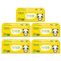 5Packs Toilet Paper 4Layers Fold Paper Towels Bulk Quantity Toilet Tissue