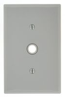 Leviton PJ11-GY 1-Gang .406-Inch Hole Telephone/Cable Wallplate, Midway size, Gray