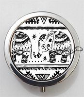 BlackKey Elephant Animal 3-Compartment Decorative Pocket Gift Box Case Organizer for Pill, Color 1 -1898