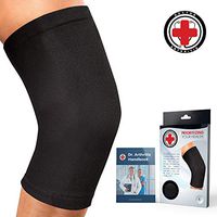 Doctor Developed Knee Brace/Knee Support/Knee Compression Sleeve [Single] & Doctor Written Handbook -Guaranteed Relief for Arthritis, Tendonitis, Injury, Running & Weightlifting (Black, L)