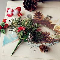 Riverbyland 5" Gift Wrapping Artificial Pine Branches 10 PCS