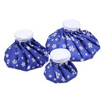 NEWSTYLE Ice Bag, 3 Pack[6", 9" &11" ] Hot and Cold Reusable Ice Bag,Relief Heat Pack Sports Injury Reusable First Aid for Knee Head Leg(Deep Blue Snowflake)