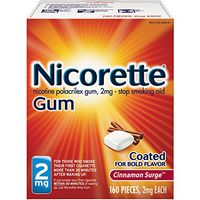 Nicorette Nicotine Gum Stop Smoking Aid 160 count.
