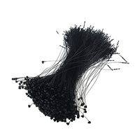 1000 Pcs Plastic Snap Lock Tag Rope Fasteners - Plastic Needle Pins Security Loop for Jewelry Clothing and Accessory Price Tag (Black, Length 9 Inch)