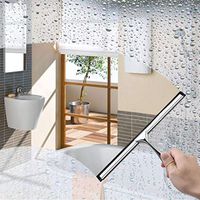 Iusun Window Glass Stainless Steel Cleaner Wiper Squeegee Shower Bathroom Mirror Brush for Home Use (Stainless Steel)