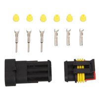 5 Kits 3 Pin Way Waterproof Wire Connector Plug Set Car Auto Electrical Plastic Sealed Truck