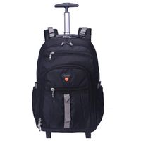 AOKING 22″Water Resistant Rolling Wheeled Backpack Laptop Compartment Bag(22 inch, Black)