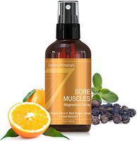 Sore Muscle Relief Magnesium Spray - Made in USA - Powerful Organic Blend of Essential Oils (Black Pepper, Orange, Sweet Marjoram) - For Joints, Cramps, Stiffness, Pain Relief, Improved Circulation &